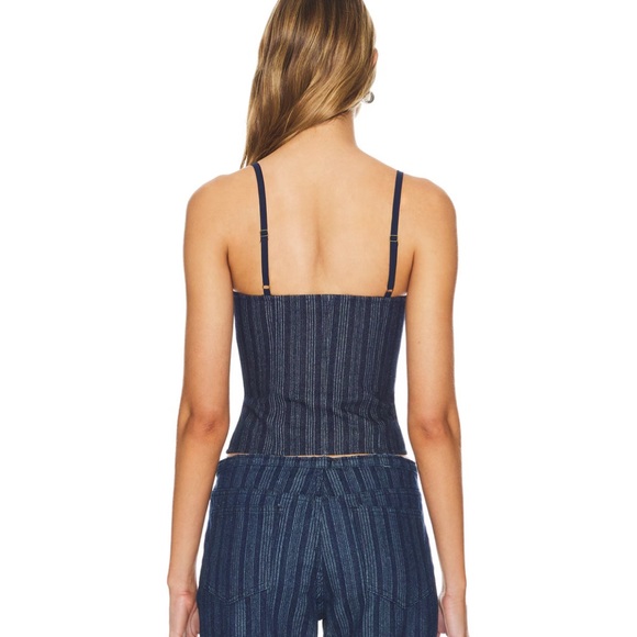 Blue Striped Corset Top - Picture 3 of 8